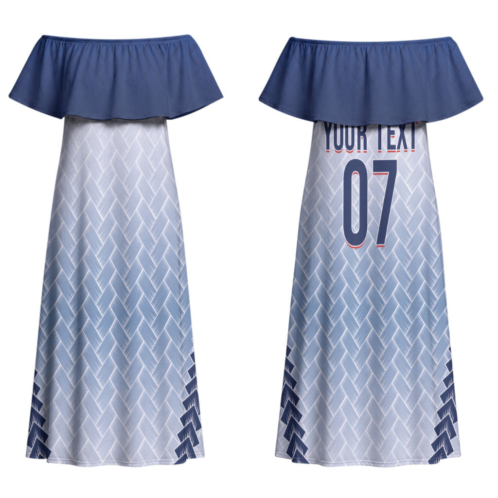 Manu Samoa Rugby Custom White Couples Matching Off Shoulder Maxi Dress and Hawaiian Shirt ʻIe Toga Pattern With Brown Ula fala LT7 - Polynesian Pride