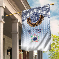 Manu Samoa Rugby Custom White Garden Flag ʻIe Toga Pattern With Brown Ula fala LT7 House Flag White - Polynesian Pride