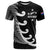 Personalised New Zealand Rugby T Shirt Aotearoa Silver Fern Koru Maori Style LT7 Black - Polynesian Pride