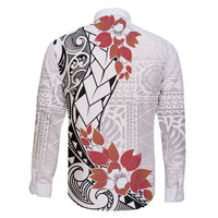 Bula Fiji Day Family Matching Off Shoulder Maxi Dress and Hawaiian Shirt Tagimaucia on Masi Pattern LT7 - Polynesian Pride