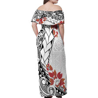 Bula Fiji Day Family Matching Off Shoulder Maxi Dress and Hawaiian Shirt Tagimaucia on Masi Pattern LT7 - Polynesian Pride