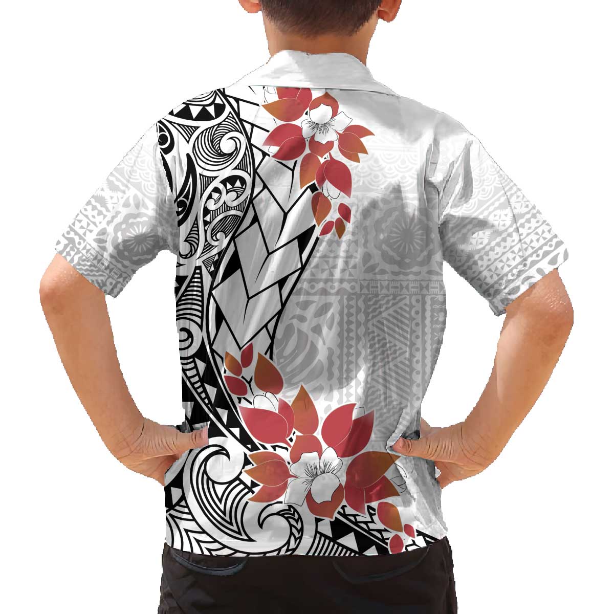 Bula Fiji Day Family Matching Off Shoulder Short Dress and Hawaiian Shirt Tagimaucia on Masi Pattern LT7 - Polynesian Pride