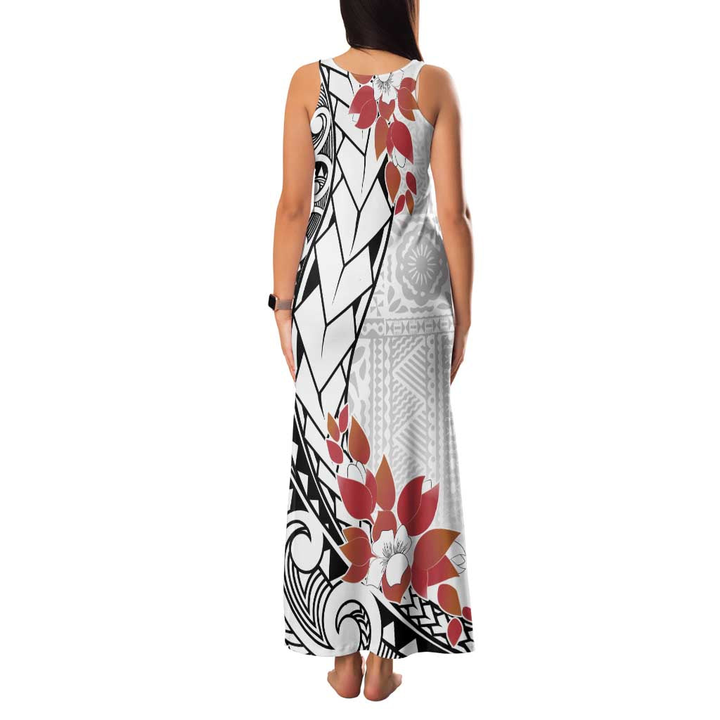 Bula Fiji Day Family Matching Tank Maxi Dress and Hawaiian Shirt Tagimaucia on Masi Pattern LT7 - Polynesian Pride