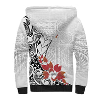 Bula Fiji Day Sherpa Hoodie Tagimaucia on Masi Pattern LT7 - Polynesian Pride