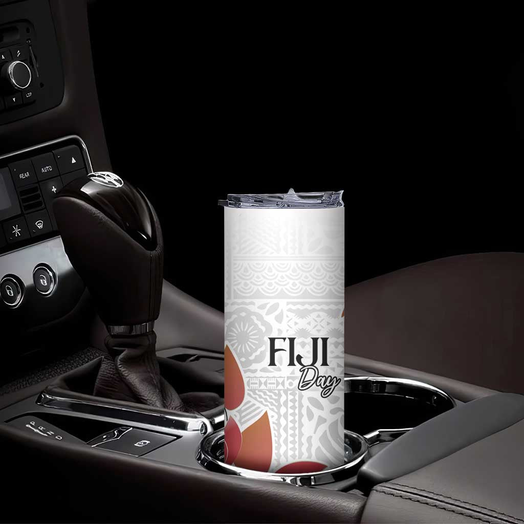 Bula Fiji Day Skinny Tumbler Tagimaucia on Masi Pattern