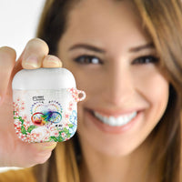 Fight Cancer In All Colors AirPods Case Plumeria Mix Tapa Pattern