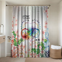 Fight Cancer In All Colors Bathroom Set Plumeria Mix Tapa Pattern