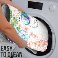 Fight Cancer In All Colors Bathroom Set Plumeria Mix Tapa Pattern