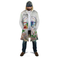 Fight Cancer In All Colors Cloak Plumeria Mix Tapa Pattern
