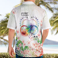 Fight Cancer In All Colors Hawaiian Shirt Plumeria Mix Tapa Pattern