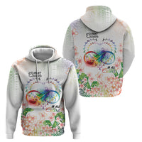 Fight Cancer In All Colors Hoodie Plumeria Mix Tapa Pattern