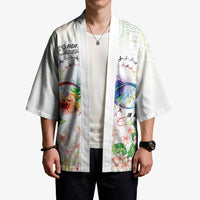 Fight Cancer In All Colors Kimono Plumeria Mix Tapa Pattern