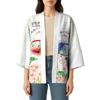 Fight Cancer In All Colors Kimono Plumeria Mix Tapa Pattern