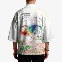 Fight Cancer In All Colors Kimono Plumeria Mix Tapa Pattern