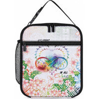 Fight Cancer In All Colors Lunch Bag Plumeria Mix Tapa Pattern