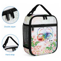 Fight Cancer In All Colors Lunch Bag Plumeria Mix Tapa Pattern