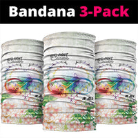 Fight Cancer In All Colors Neck Gaiter Plumeria Mix Tapa Pattern