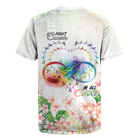 Fight Cancer In All Colors Rugby Jersey Plumeria Mix Tapa Pattern