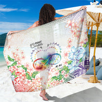 Fight Cancer In All Colors Sarong Plumeria Mix Tapa Pattern