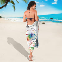 Fight Cancer In All Colors Sarong Plumeria Mix Tapa Pattern