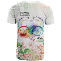 Fight Cancer In All Colors T Shirt Plumeria Mix Tapa Pattern