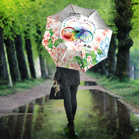 Fight Cancer In All Colors Umbrella Plumeria Mix Tapa Pattern