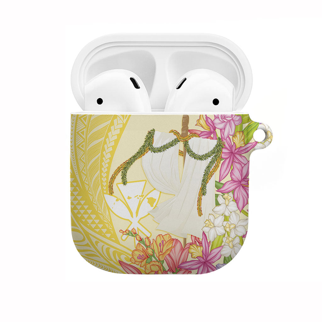 Aloha Hawaii Kanaka Makahiki AirPods Case Akua Loa - Festive Golden Sand LT7 Sandy Yellow - Polynesian Pride