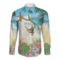 Aloha Hawaii Makahiki Hula Dance Long Sleeve Button Shirt Beach Scenery LT7 Unisex Multicolor - Polynesian Pride