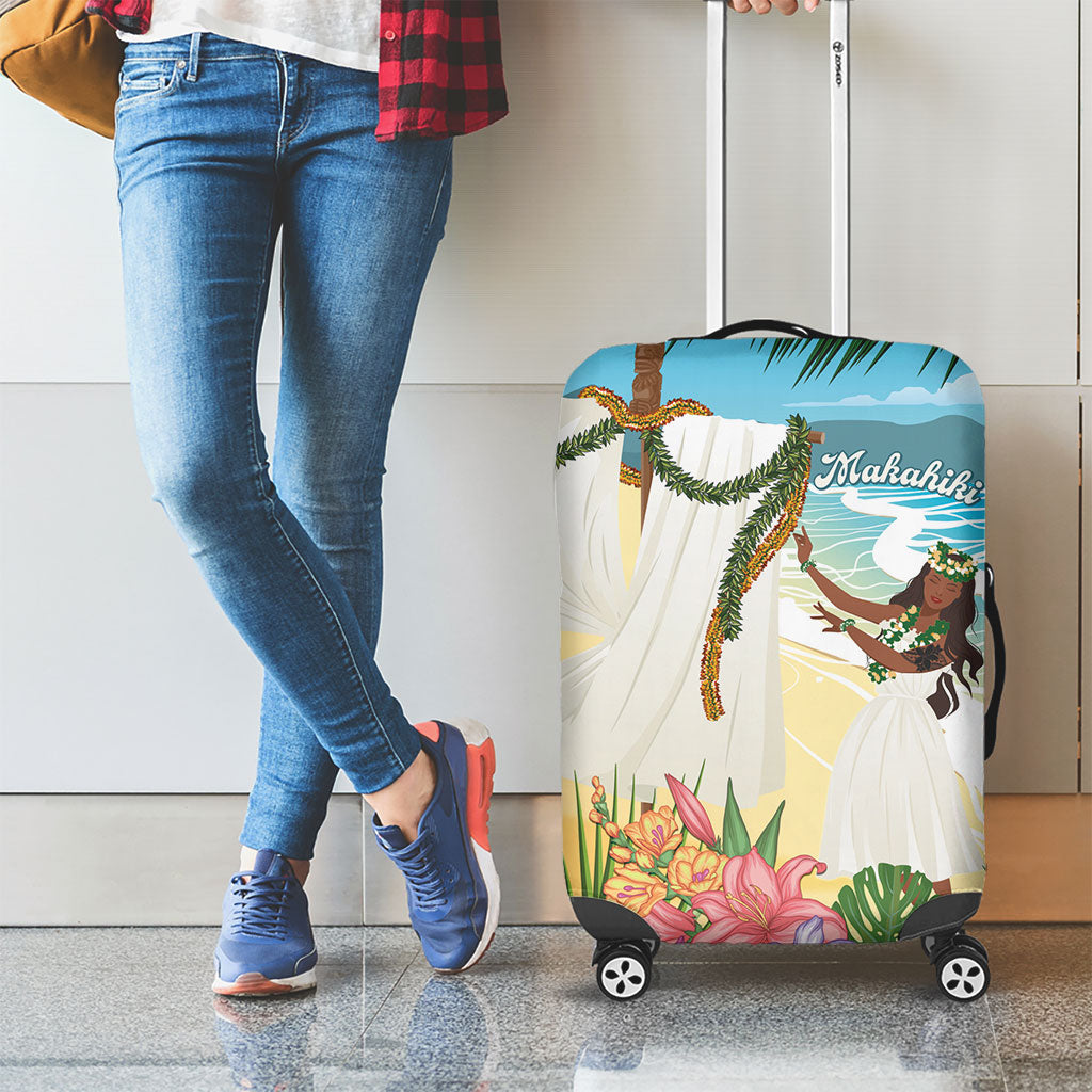 Aloha Hawaii Makahiki Hula Dance Luggage Cover Beach Scenery LT7 - Polynesian Pride