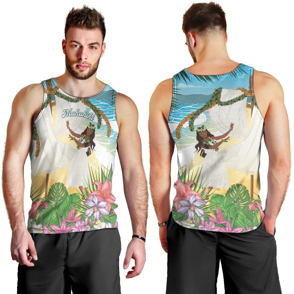 Aloha Hawaii Makahiki Hula Dance Men Tank Top Beach Scenery LT7 - Polynesian Pride