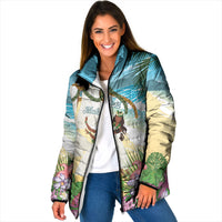 Aloha Hawaii Makahiki Hula Dance Padded Jacket Beach Scenery LT7 Women Multicolor - Polynesian Pride