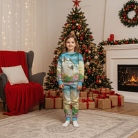 Aloha Hawaii Makahiki Hula Dance Christmas Pajama Set Beach Scenery LT7 Kid Multicolor - Polynesian Pride