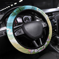Aloha Hawaii Makahiki Hula Dance Steering Wheel Cover Beach Scenery LT7 Universal Fit Multicolor - Polynesian Pride