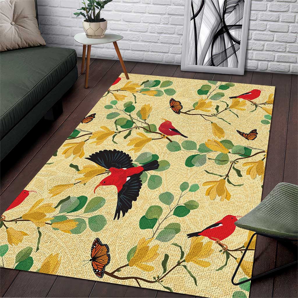 Aloha Hawaii Area Rug I'iwi on Mamane Pastel Cream LT7 Light Yellow - Polynesian Pride