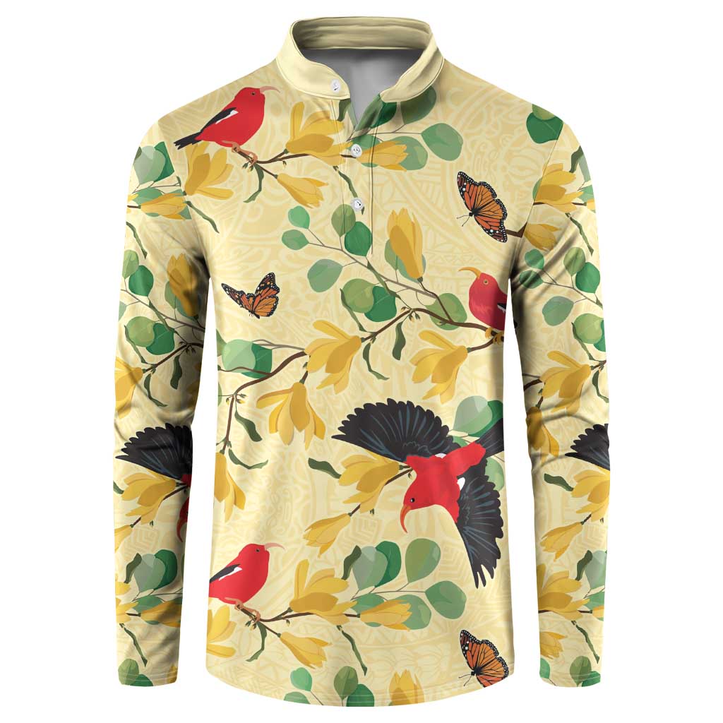 Aloha Hawaii Button Sweatshirt I'iwi on Mamane Pastel Cream