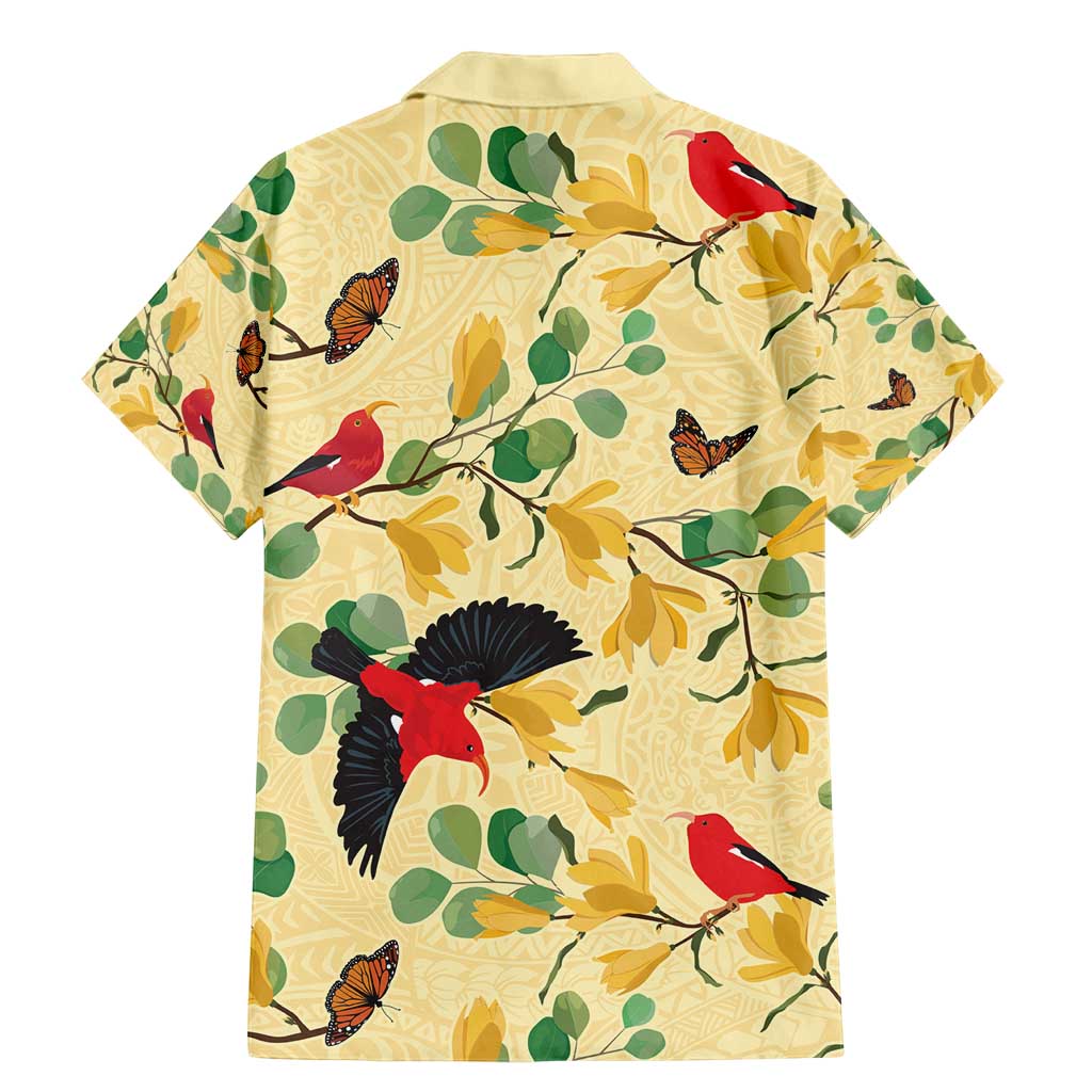 Aloha Hawaii Family Matching Mermaid Dress and Hawaiian Shirt I'iwi on Mamane Pastel Cream LT7 - Polynesian Pride