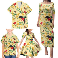 Aloha Hawaii Family Matching Puletasi and Hawaiian Shirt I'iwi on Mamane Pastel Cream LT7 - Polynesian Pride