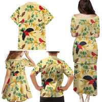 Aloha Hawaii Family Matching Puletasi and Hawaiian Shirt I'iwi on Mamane Pastel Cream LT7 - Polynesian Pride