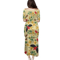 Aloha Hawaii Family Matching Puletasi and Hawaiian Shirt I'iwi on Mamane Pastel Cream LT7 - Polynesian Pride