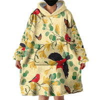 Aloha Hawaii Wearable Blanket Hoodie I'iwi on Mamane Pastel Cream LT7 - Polynesian Pride