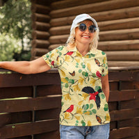 Aloha Hawaii Women Polo Shirt I'iwi on Mamane Pastel Cream LT7 - Polynesian Pride