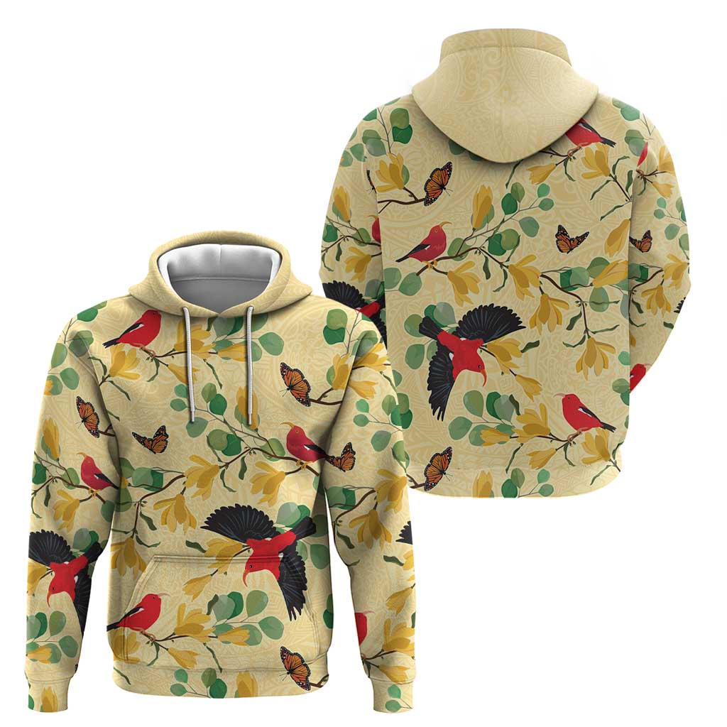 Aloha Hawaii Zip Hoodie I'iwi on Mamane Pastel Cream