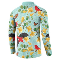Aloha Hawaii Button Sweatshirt I'iwi on Mamane Pastel Turquoise