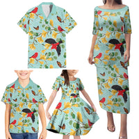 Aloha Hawaii Family Matching Puletasi and Hawaiian Shirt I'iwi on Mamane Pastel Turquoise LT7 - Polynesian Pride