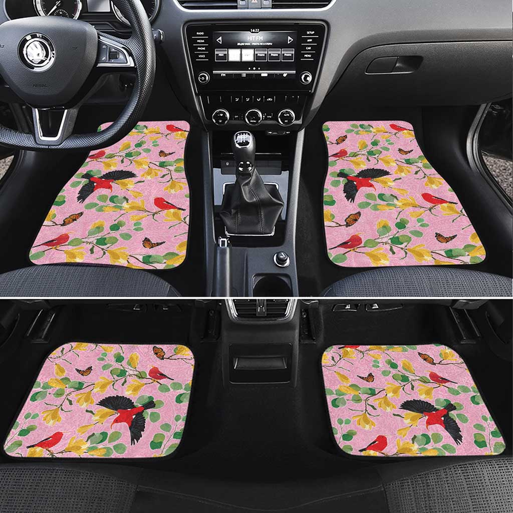 Aloha Hawaii Car Mats I'iwi on Mamane Pastel Pink LT7 Set 4pcs Pink - Polynesian Pride