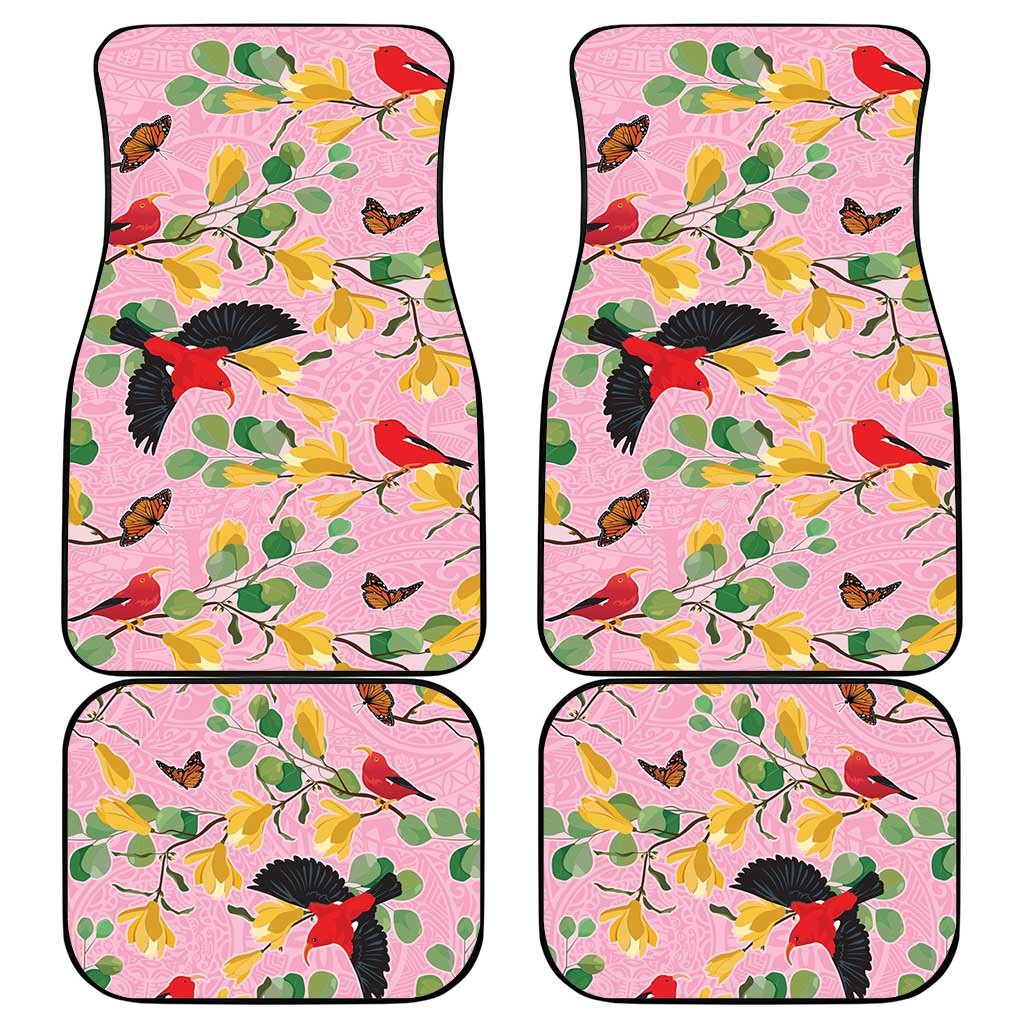 Aloha Hawaii Car Mats I'iwi on Mamane Pastel Pink LT7 - Polynesian Pride