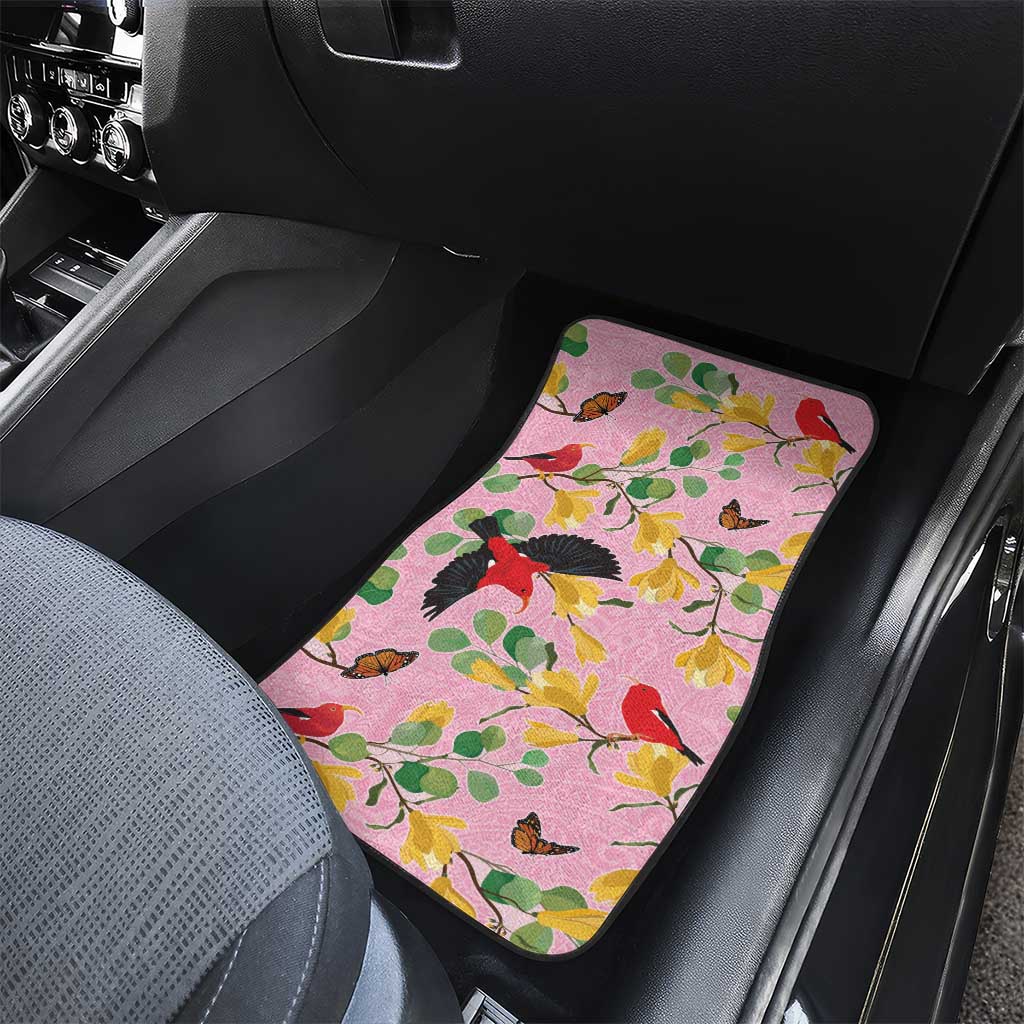 Aloha Hawaii Car Mats I'iwi on Mamane Pastel Pink LT7 - Polynesian Pride