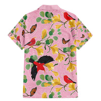 Aloha Hawaii Family Matching Mermaid Dress and Hawaiian Shirt I'iwi on Mamane Pastel Pink LT7 - Polynesian Pride