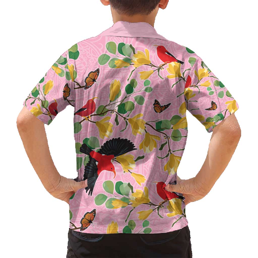 Aloha Hawaii Family Matching Puletasi and Hawaiian Shirt I'iwi on Mamane Pastel Pink LT7 - Polynesian Pride