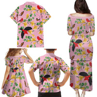 Aloha Hawaii Family Matching Puletasi and Hawaiian Shirt I'iwi on Mamane Pastel Pink LT7 - Polynesian Pride